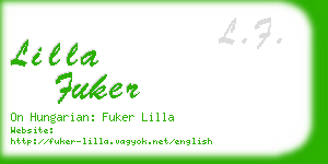 lilla fuker business card